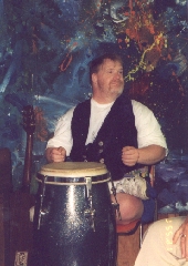 Camper Skipper Brooks Playing the drums