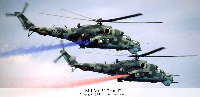 Two Mi-24 Side View