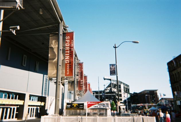 Outside of the stadium