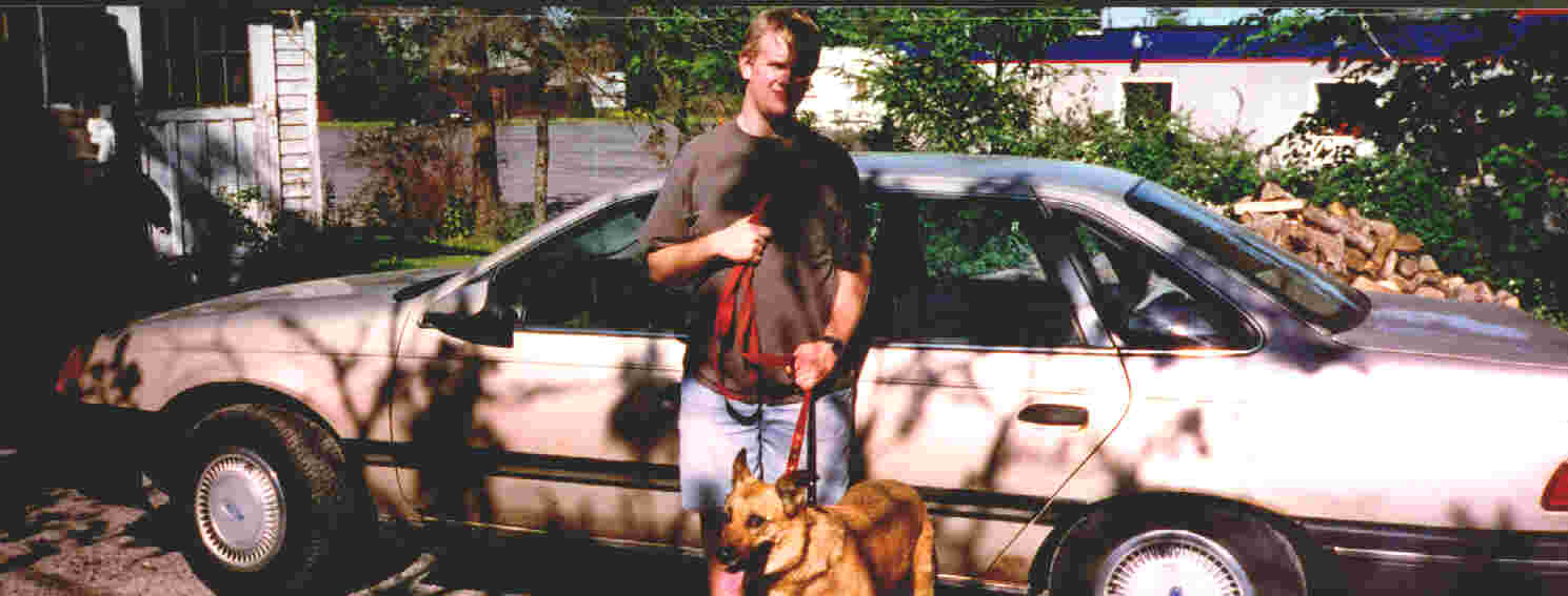 Me, Sandy,  and My 1990 Ford Taurus!