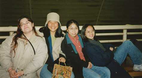 Erin, Karen, Dez, and Mat at Porter Sq. train station.