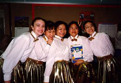 Show Choir Festival 97: Danielle, me, Karlo, Maria, and Rosie.