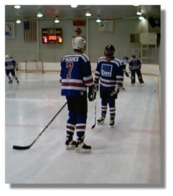 Paul and Tim Hughes warming up before game