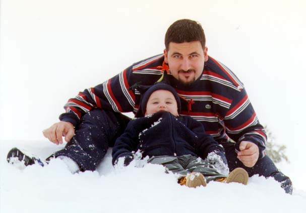 Dadda and me posing for Mamma to take the picture