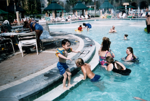 ian loved the pool at the resort