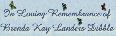 In Loving Remembrance of Brenda Kay Dibble