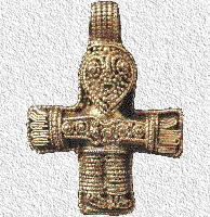 The first crucifix produced in Sweden by a silver-smith from Birka, made of silver.