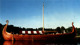 The Swedish Viking ship "Svea Viking" from Stockholm, with place for up to 200 guests onboard