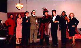 Kate as Maria, Bitch as Maggie, Me as Max, Nick as Saunders, Toby as Tito, Kevin as the Bellhop, PJ as Julia, and Blair as Diana